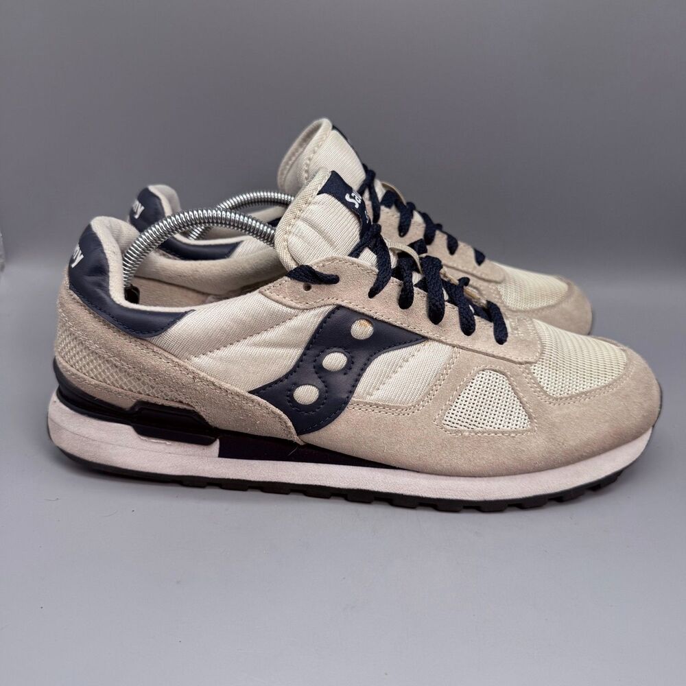 Saucony Shadow Original Mens 12 Tan Suede Low Top Athletic Running Sneakers Shoe